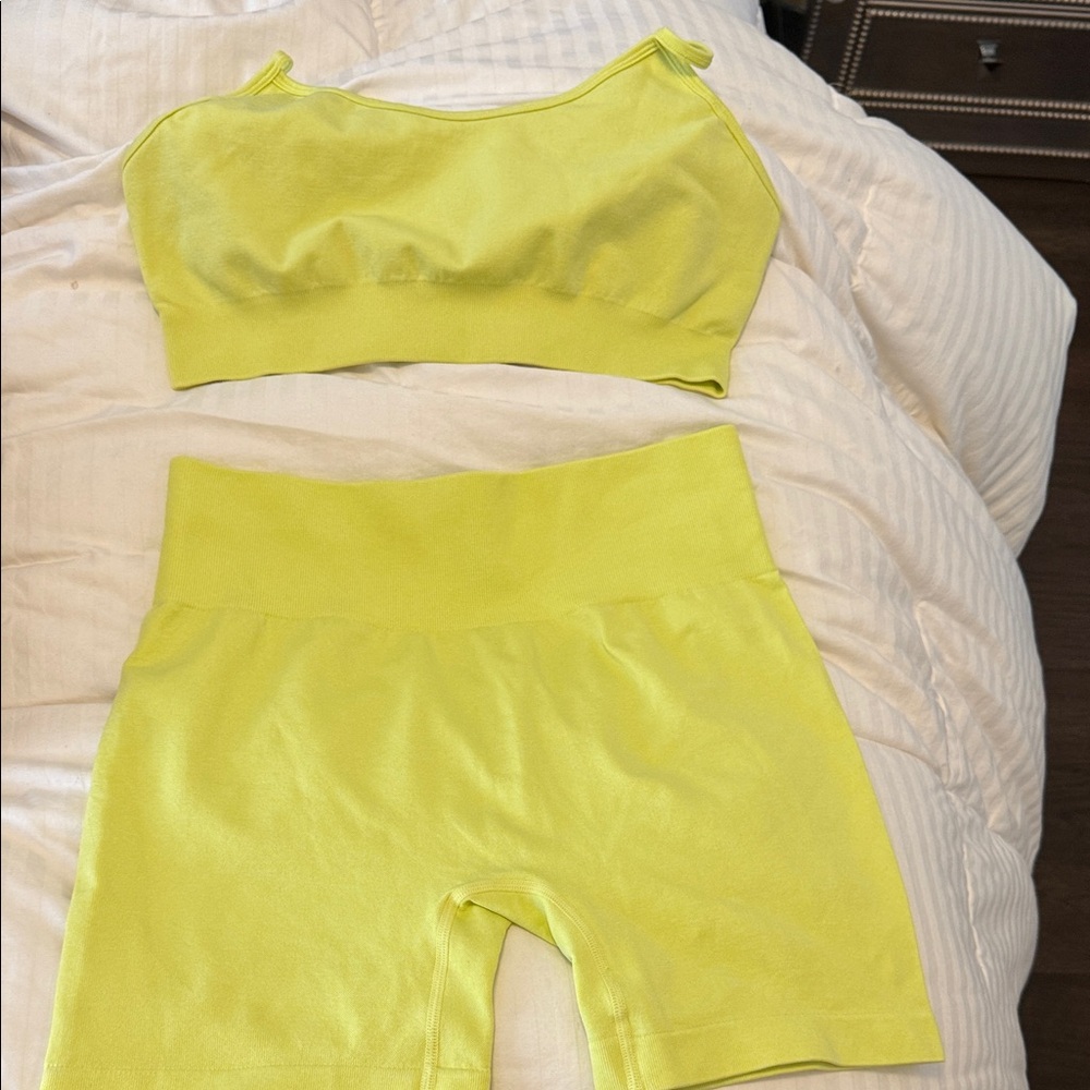 JoyLab Neon Yellow Activewear Set